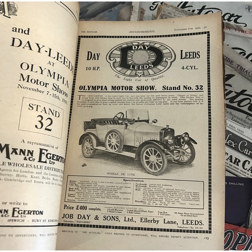 132 - A NUMBER OF PRE-WAR AND EARLY POST-WAR MOTORING AND AERONAUTICAL MAGAZINE TITLESThe Autocar Nov 1919... 