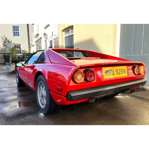 310 - 1981 Ferrari 308 GTSiRegistration Number: MKU 928WChassis Number: ZFFHA02B000038351Recorded Mileage:... 