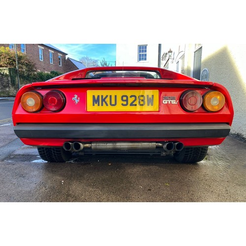 310 - 1981 Ferrari 308 GTSiRegistration Number: MKU 928WChassis Number: ZFFHA02B000038351Recorded Mileage:... 