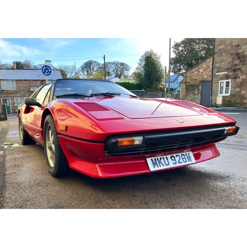 310 - 1981 Ferrari 308 GTSiRegistration Number: MKU 928WChassis Number: ZFFHA02B000038351Recorded Mileage:... 