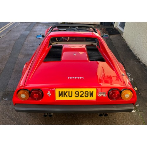 310 - 1981 Ferrari 308 GTSiRegistration Number: MKU 928WChassis Number: ZFFHA02B000038351Recorded Mileage:... 