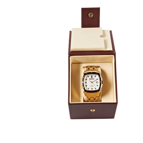 373 - INGERSOL GEMS INFERNO QUARTZ WATCH, WITH ROUNDED RECTANGULAR BLACK-BORDERED DIAL. BOXED AND WITH PAP... 