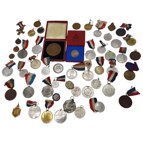 439 - A GROUP OF COMMEMORATIVE MEDALLIONS, relating to the coronation of George V