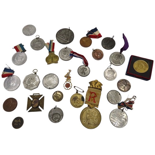 442 - A MIXED GROUP OF COMMEMORATIVE MEDALLIONS, ranging from early 19th Century to early 20th Century