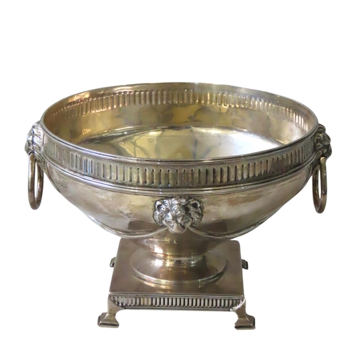 349 - A SILVER PRESENTATION ROSEBOWL, the circular tapering bowl inscribed 'The Rubicon Trophy' and flanke... 