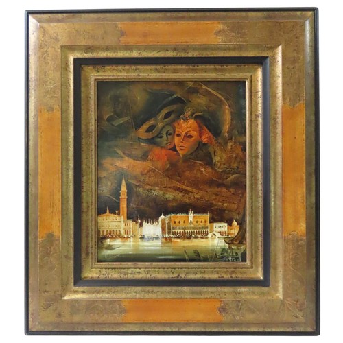 296 - ROGER SURAUD (1938-2016) THE DOGES PALACE, VENETIAN SCENE, OIL ON CANVAS, SIGNED AND FRAMED46.5cm x ... 