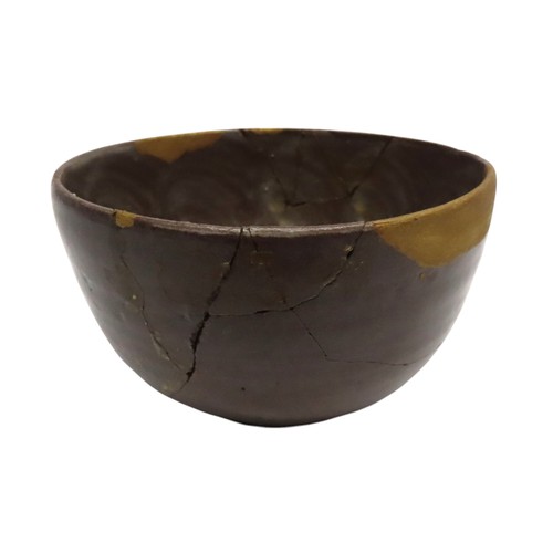 250 - A JAPANESE TEABOWL together with a letter detailing the same of a Karatsu-Yaki teabowl and dated 196... 