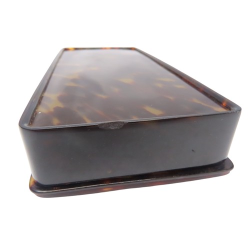 300 - A TORTOISESHELL BOX OF RECTANGULAR FORM the silver hinges hallmarked for London 1901 (some damages)1... 