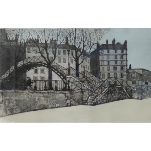 272 - RICHARD BEER (1928-2017) 'CANAL ST, MARTIN' AQUATINT/ETCHING, signed and numbered (8/70) along botto... 