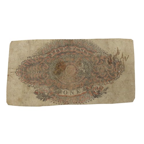 498 - A 'FROME' ONE POUND BANK NOTE, printed and handwritten, dated 1824, bearing an ink stamp reading: 'G... 