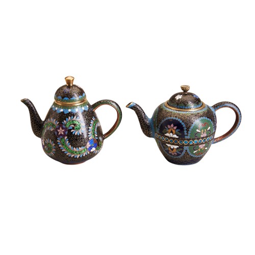 181 - TWO JAPANESE CLOISONNÉ WATER DROPPERSEARLY 20TH CENTURYeach decorated in coloured enamels with styli... 