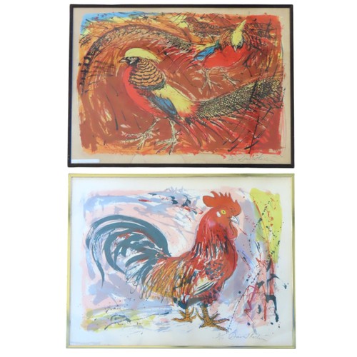 426 - DAVID KOSTER (1926-2014) 'PHEASANTS' & 'COCKEREL' LIMITED PRINTS, both signed and numbered'Pheas... 