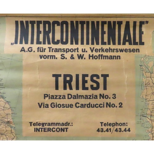 34 - A VINTAGE GERMAN ROAD MAP OF CONTINENTAL EUROPE, CIRCA 196097 x 137 cmProvenance: Selected Contents ... 