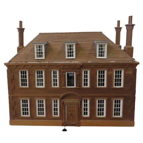 71 - A WOODEN DOLL'S HOUSE, in the style of a Georgian country house60 x 71 x 61 cmProvenance: Selected C... 