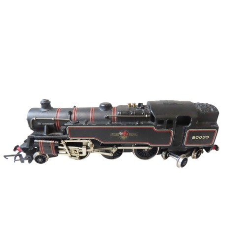 385 - Hornby Dublo LMR 2-8-0 8F Locomotive and Tender, boxed but used, a Dublo 2-6-4 tank loco, unboxed, a... 