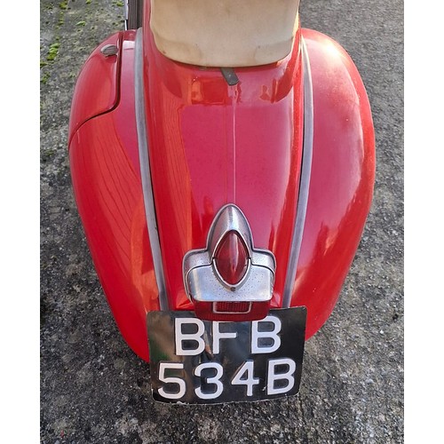 106 - 1964 Douglas Vespa 125cc SportiqueRegistration Number: BFB 534BFrame Number: 5HE 24276Engine Number:... 