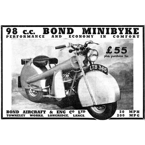 19A - 1949 Bond MinibykeRegistration Number: TBAFrame Number: TBA- Exceptionally rare model, in current ow... 