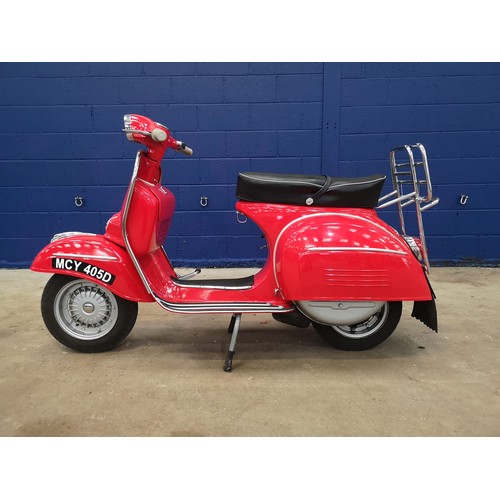 63 - 1966 Vespa SS180 Super SportRegistration Number: MCY 405DFrame Number: VSC1T 0023029Engine Number: V... 