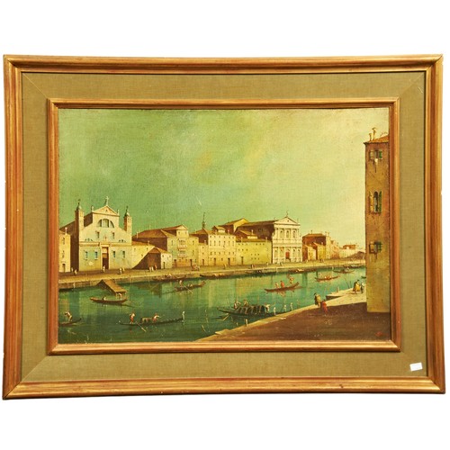 231 - CONTINENTAL SCHOOL (20TH CENTURY) VENICE oil on canvas, signed indistinctly, laid onto board 60cm x ... 