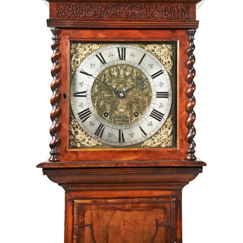 81 - A WILLIAM & MARY WALNUT LONG CASE CLOCK, circa 1700, with alterations, the brass dial signed Tho... 