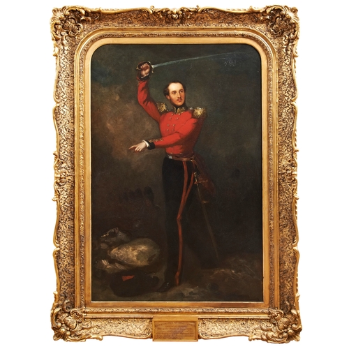 157 - RICHARD BUCKNER (BRITISH, 1812-1883) LIEUTENANT COLONEL MURRAY COWELL, signed, oil on canvas. The Co... 