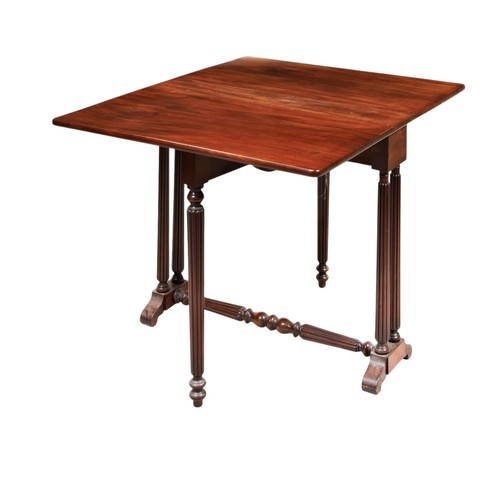 71 - AN EARLY VICTORIAN MAHOGANY SUTHERLAND TABLE, mid 19th century, the drop leaf rectangular top raised... 