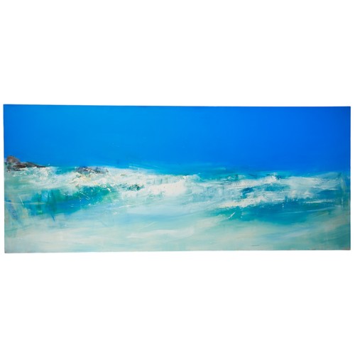 225 - CHRISTOPHER D HANKEY (b.1963) 'Summer Sea Portheras Cove' 2005Oil on canvas 96.5cmm x 229cm PROVENAN... 