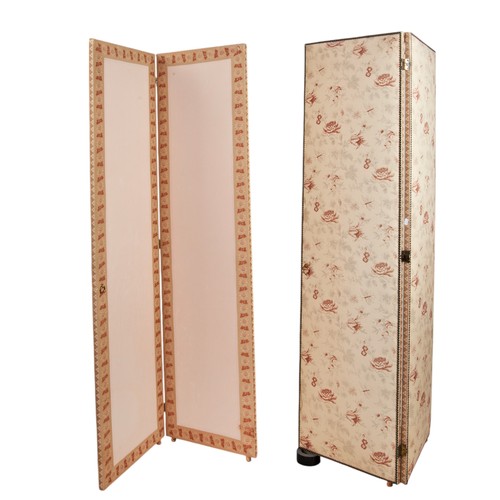 27 - UPHOLSTERED CHINTZ SCREENS TWO-PART SINGLE-FOLD SCREENS88 x 55 cms (Each single panel) PROVENANCE: F... 