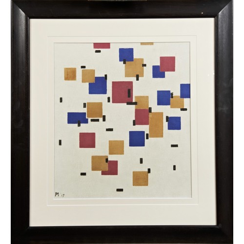 209 - AFTER PIET MONDRIAN (1872-1944) 'COMPOSITION IN COLOUR A' Lithograph  Glazed and framed 49 x 43cm  7... 