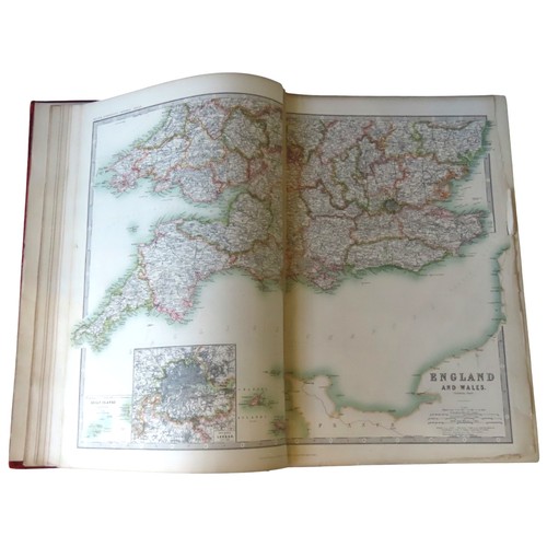 53 - JOHNSTON, GEORGE HARVEY ' ROYAL ATLAS OF MODERN GEOGRAPHY' EDINBURGH & LONDON 1912 containing si... 