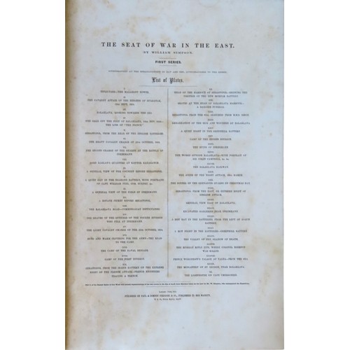 24 - SIMPSON, WILLIAM 'SEAT OF WAR IN THE EAST' (FIRST SERIES) LONDON 1855 Published by Paul & Domini... 