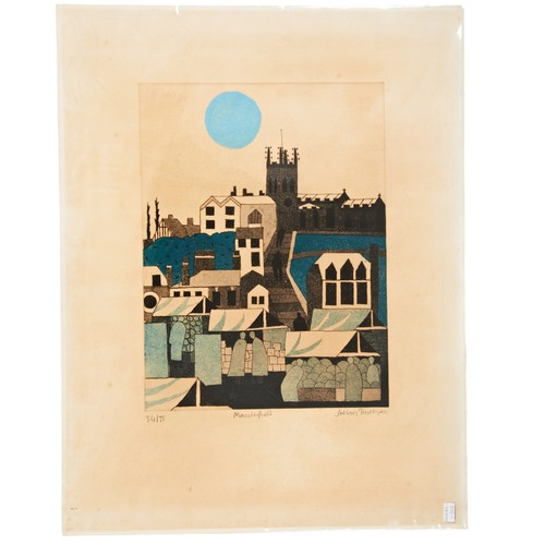 218 - JULIAN TREVELYAN (1910-1988) 'MACCLESFIELD' LIMITED PRINT, numbered 34/75, titled and signed along b... 