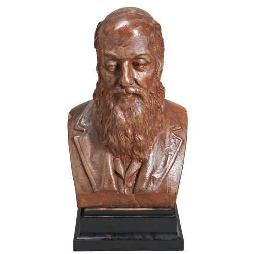 508 - EDWARD GEORGE PAPWORTH (1809-1866)a terracotta bust of a bearded gentleman, signed to to rear and da... 