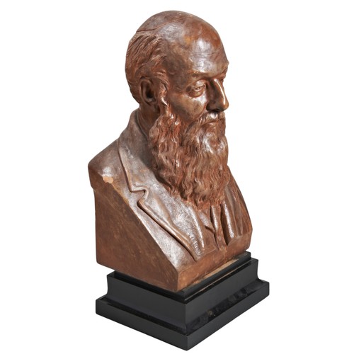 508 - EDWARD GEORGE PAPWORTH (1809-1866)a terracotta bust of a bearded gentleman, signed to to rear and da... 