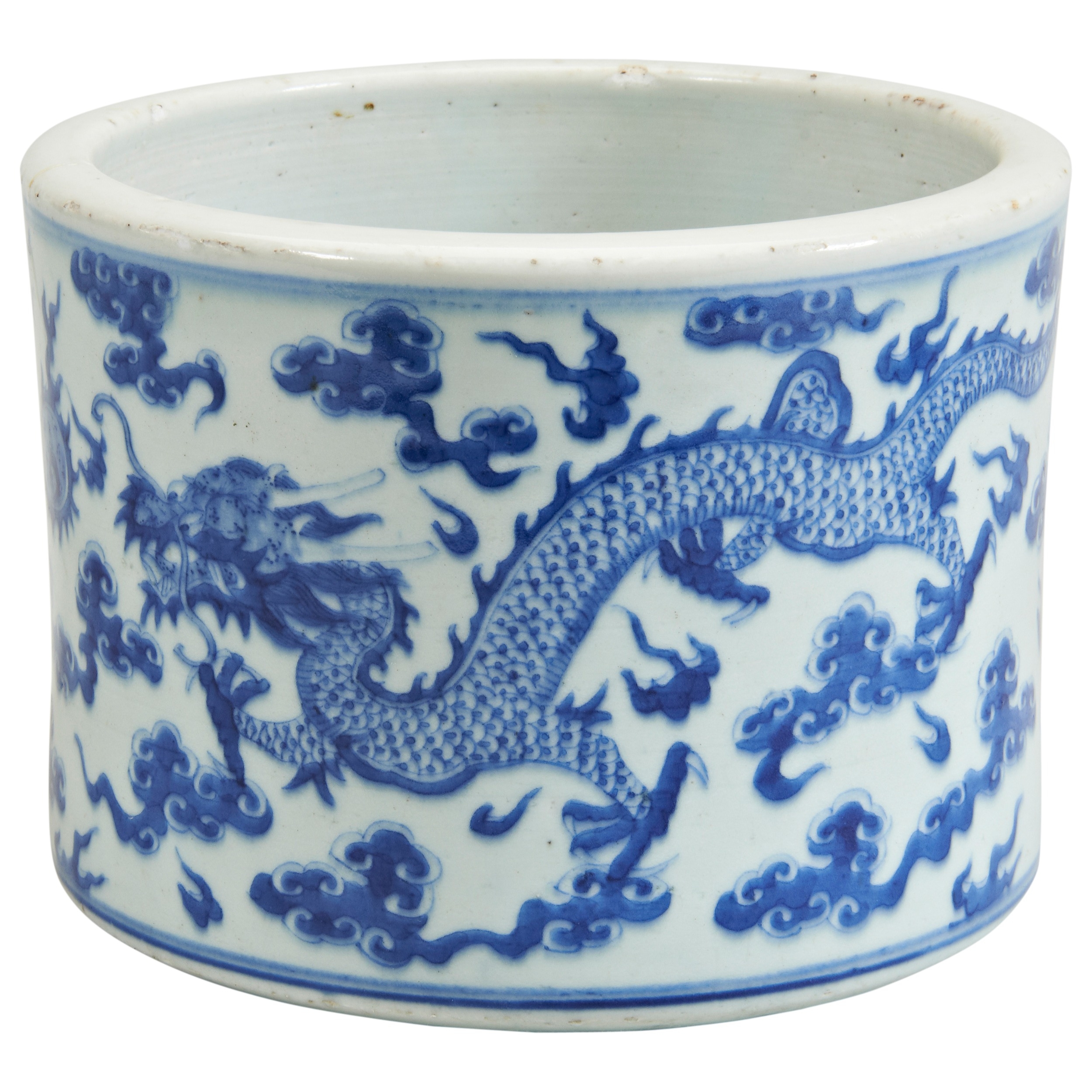 好評 CENSERQING 'DRAGON' WHITE AND BLUE A DYNASTY, CENTURY 18TH 工芸品