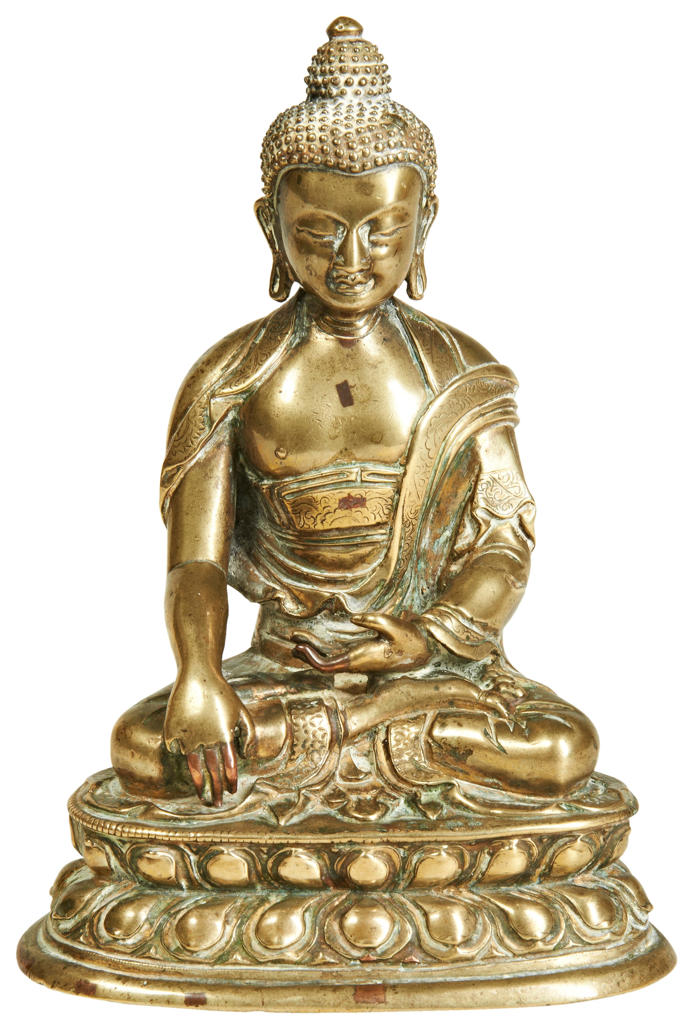 A GILT-BRONZE FIGURE OF BUDDHAKANGXI PERIOD (1662-1722)铜鎏