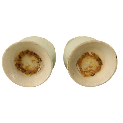 309 - A PAIR OF QINGBAI 'FLORAL' VASESSONG DYNASTY (960-1279)the globular sides with incised floral decora... 