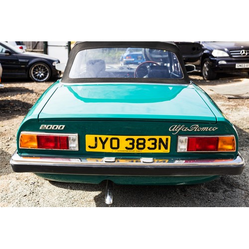 207 - 1975 Alfa-Romeo 2000 Spider Veloce Registration Number: JYO 383NChassis Number: AR*2470879Recorded M... 