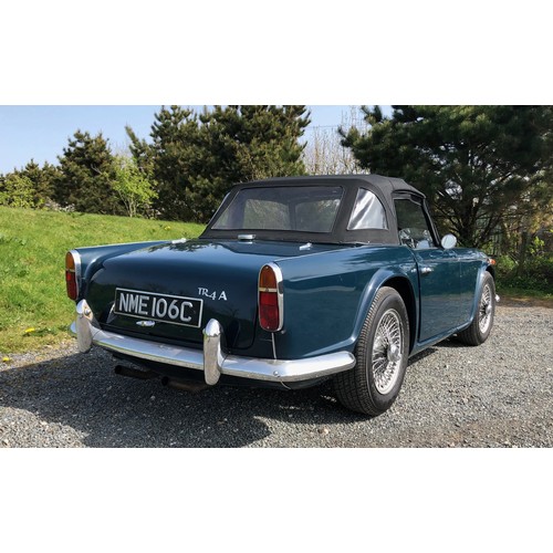 202 - 1965 Triumph TR4ARegistration Number: NME 106CChassis Number: CTC61432Recorded Mileage: TBAThe Trium... 