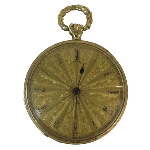 AN 18CT GOLD OPEN FACE POCKET WATCH, 19TH CENTURYby Widenham, Lombard ...