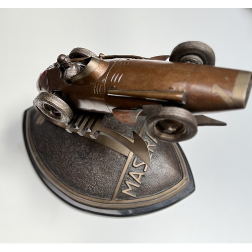 110 - INCREDIBLY RARE LIMITED EDITION  MASERATI 250 F BRONZE BY CHRIS DAVIS, #3 OF 5 PRODUCED'Fangio'Bronz... 