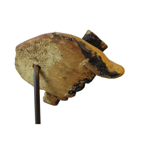 AN EGYPTIAN ANCIENT STYLE WOODEN HAND in the manner of a sarcophagus ...