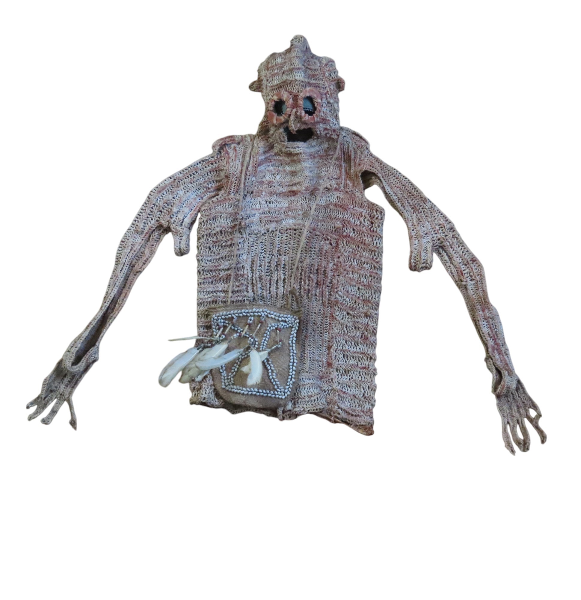 AN ASMAT BODY MASK OR SPIRIT COSTUME (DEKEWAR) fashioned from sago ...
