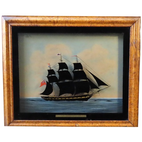 A 19TH CENTURY REVERSE GLASS PAINTING BY JOHN MAY