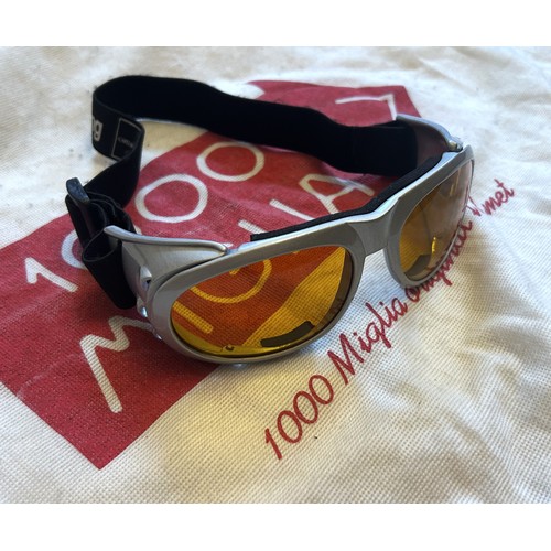 126 - A MILLE MIGLIA HELMET BY MARO, WITH GOGGLESA Mille Miglia Helmet by Maro, as worn on the modern retr... 
