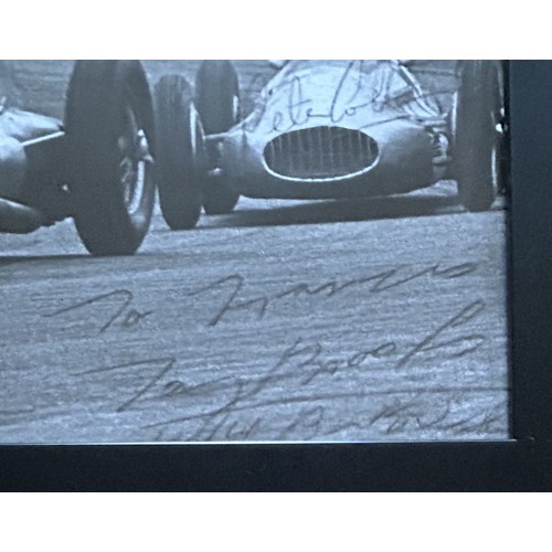 128 - ROY SALVADORI IN MASERATI 250F, 1954, BY ANTHONY PRITCHARDRoy Salvadori in his Maserati 250F at the ... 