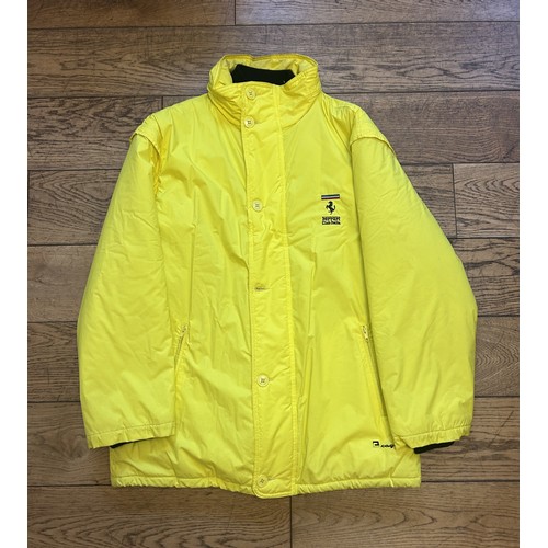 108 - THREE BRANDED FERRARI JACKETSA 1990s Tommy Hilfiger Ferrari jacket in red polyester, windbreaker sty... 