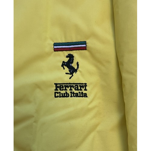 108 - THREE BRANDED FERRARI JACKETSA 1990s Tommy Hilfiger Ferrari jacket in red polyester, windbreaker sty... 