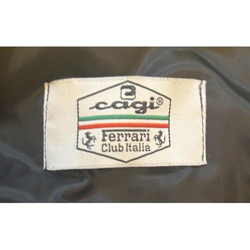 108 - THREE BRANDED FERRARI JACKETSA 1990s Tommy Hilfiger Ferrari jacket in red polyester, windbreaker sty... 