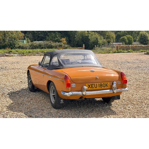 201 - 1972 MGB RoadsterRegistration Number: XEU 180KChassis Number: TBARecorded Mileage: 89,300 miles
The ... 